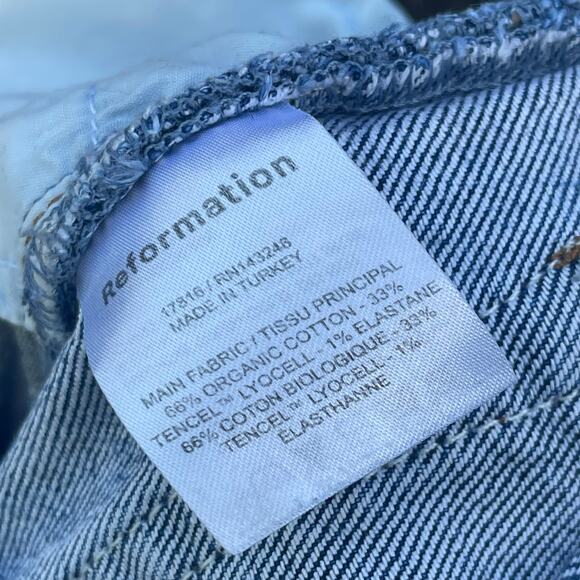 Reformation Jeans • Liza Button Fly High Rise Jeans Malta - Picture 10 of 11